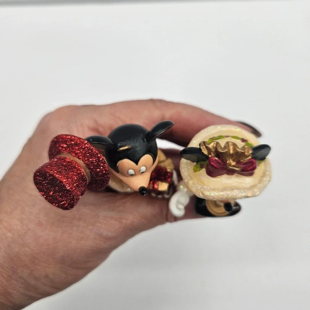 Disney Mickey Minnie Mouse Christmas Ornaments‎ Bell Gift Hat Holiday Decor